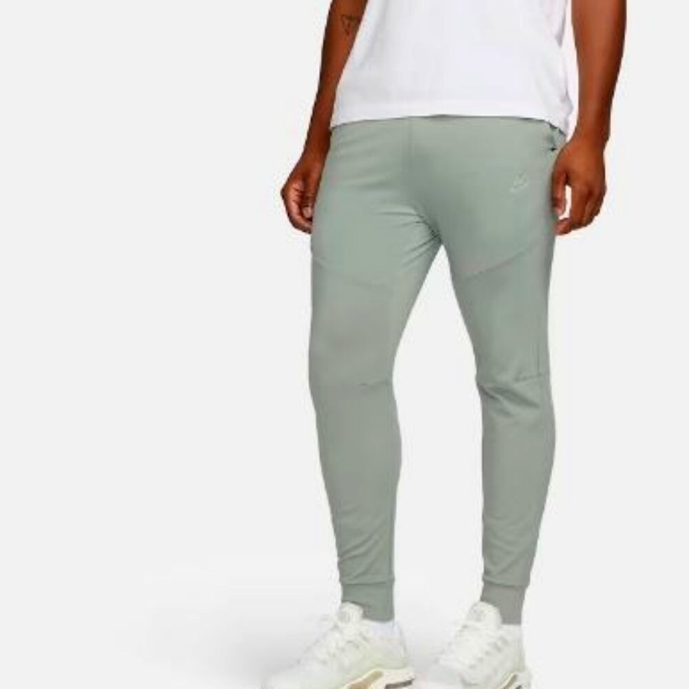 Nike Tech Mens Fleece Slim-fit Jogger Sweat Pants Mica Green Sz Lg MSRP $105